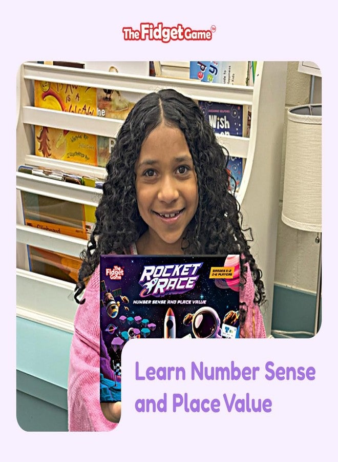 The Fidget Game Rocket Race - Math Board Game for Kids Ages 5-8 | Build Foundational Skills in Number Sense, Comparing, and Place Value | Classroom Must Have for Grades K-2 - Image 5
